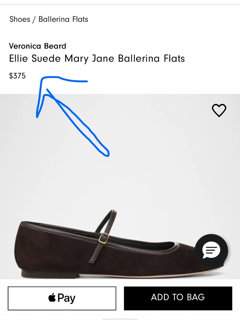 New Veronica Beard Ellie Suede Flat in Color Espresso retail $375 size 8.5 - Picture 2 of 13